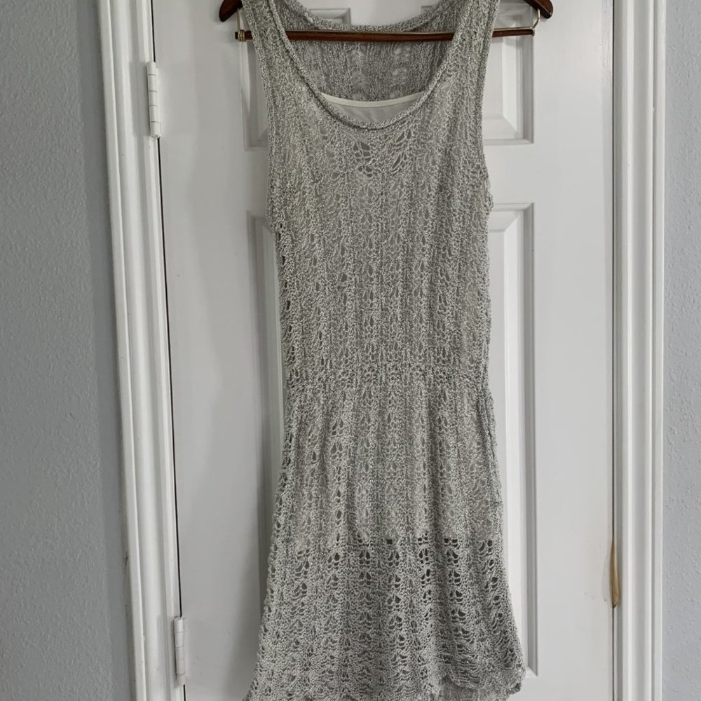 Grey Crochet Dress